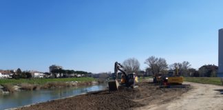 Empoli: le immagini dai lavori sul tratto urbano del Fiume Arno