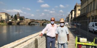 Firenze, Lungarno Corsini: il Consorzio interviene su parapetti e muro di sponda
