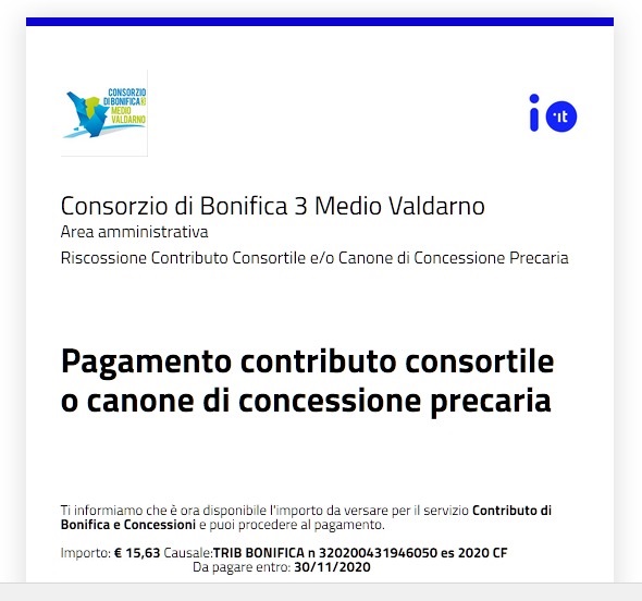 Pagamento CBMV su app IO