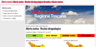 ALLERTA METEO SABATO 27 E DOMENICA 28 FEBBRAIO
