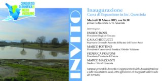 31 MARZO 2015 ore 16.30: INAUGURAZIONE CASSA DI ESPANSIONE IN LOC. QUERCIOLA (QUARRATA)