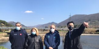 Bisenzio a Prato: sopralluogo sui lavori intorno al Ponte Datini