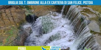 Ombrone a Pistoia: restaurata l’antica briglia della ex Cartiera di San Felice