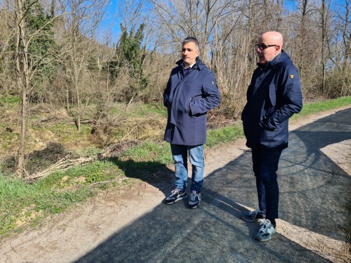 Il Sindaco di Poggibonsi David Bussagli con il Presidente del Consorzio di Bonifica Marco Bottino_21.02.2024