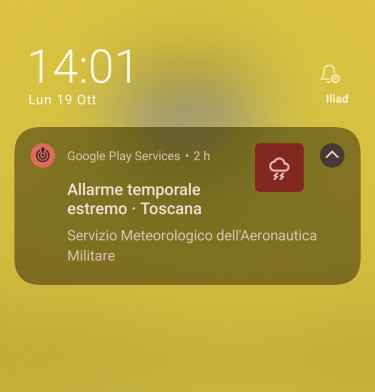 Allerta temporali sullo smartphone: un aiuto in più per la sicurezza dei cittadini